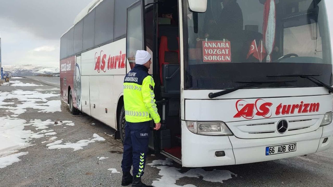 Yozgat'ta yolcu otobüslerine sivil denetim!