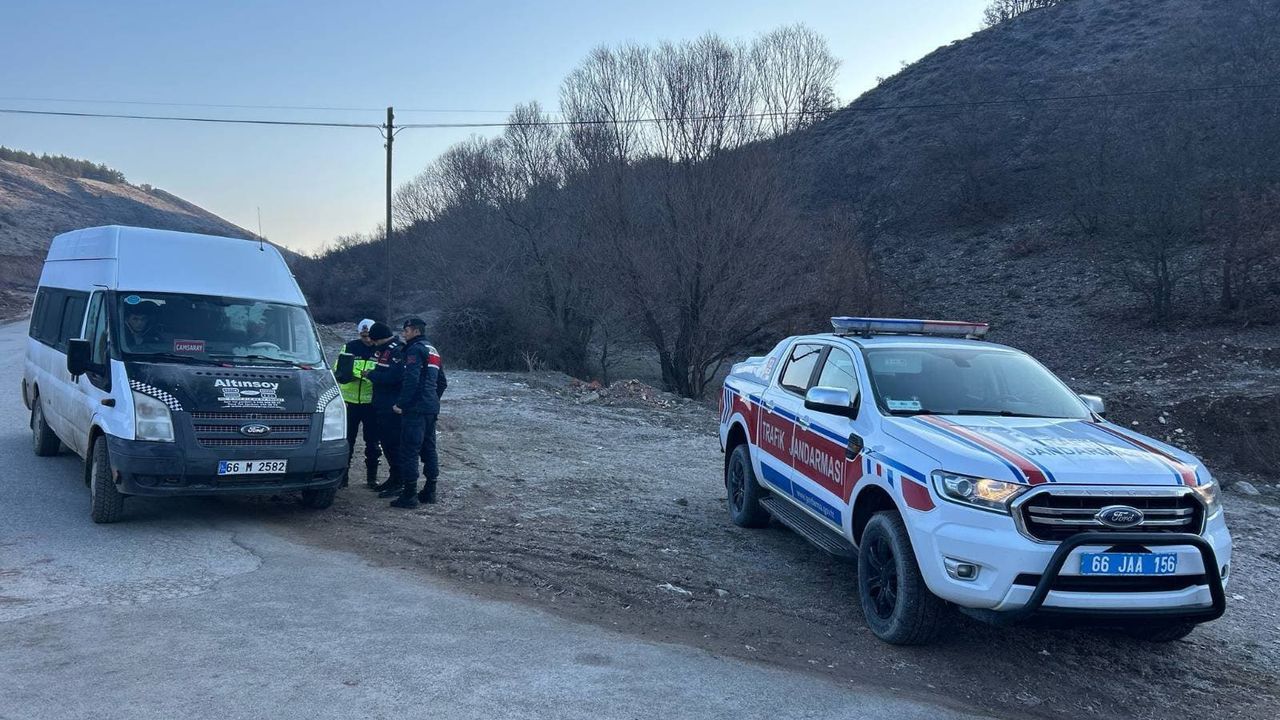 Yozgat'ta okul servislerine trafik denetimi!