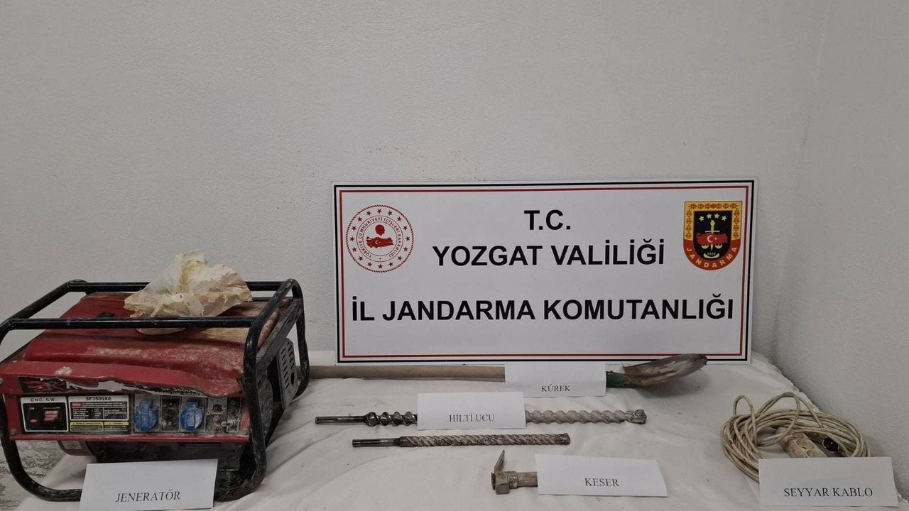 Akdağmadeni'nde izinsiz kazıda suçüstü