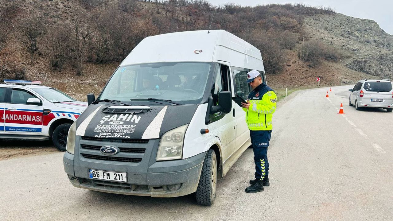 Çekerek'te servis araçlarına sıkı denetim!