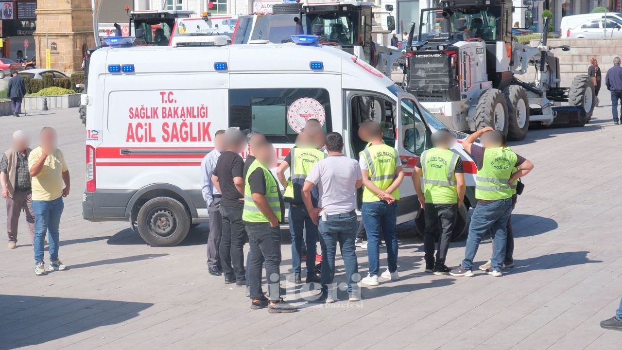 Yozgat Cumhuriyet Meydanı'nda bir kişi kalp krizi geçirdi