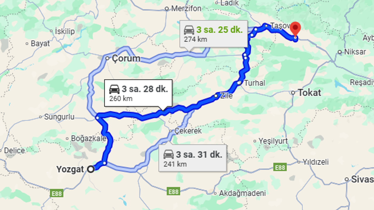 Yozgat-Elmadağ kaç km? Elmadağ-Yozgat arası kaç saat?
