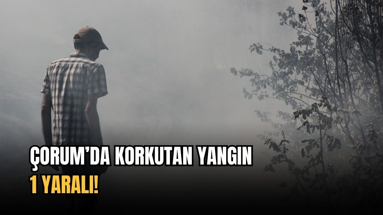 Çorum’da korkutan yangın: 1 yaralı!