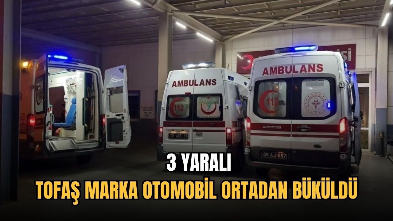 Tofaş marka otomobil ortadan büküldü: 3 yaralı