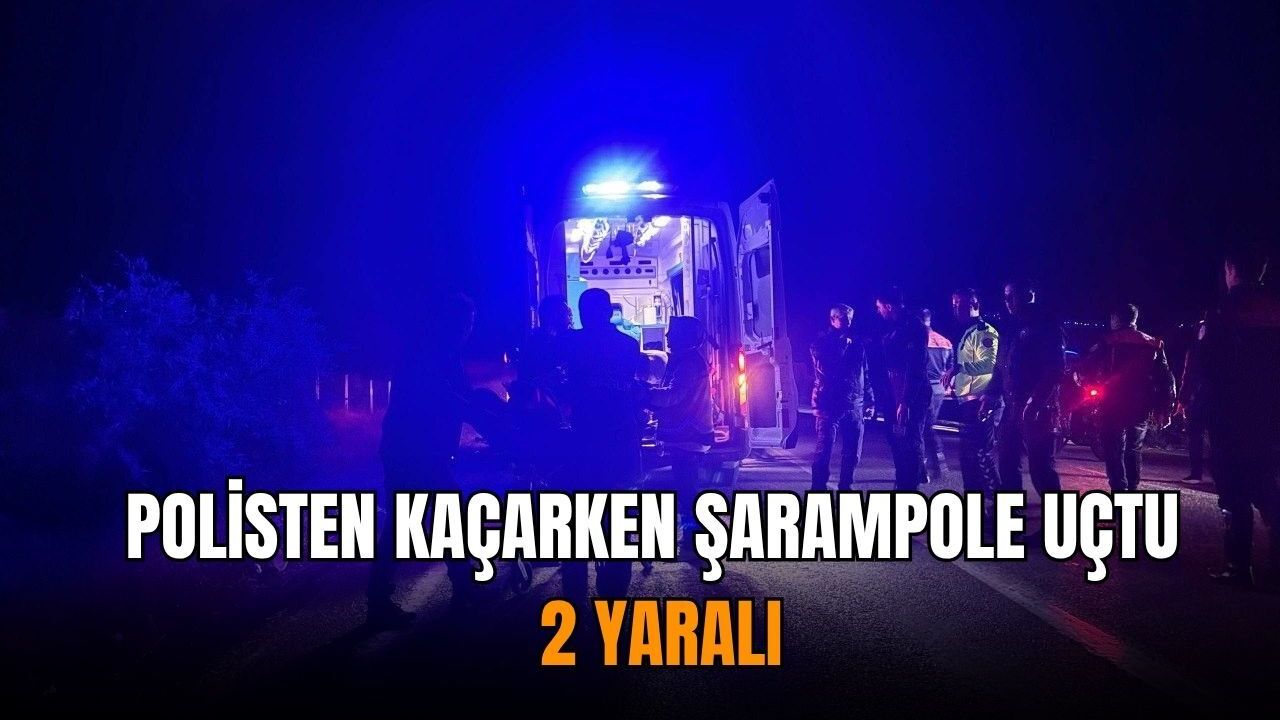 Polisten kaçarken şarampole uçtu: 2 yaralı