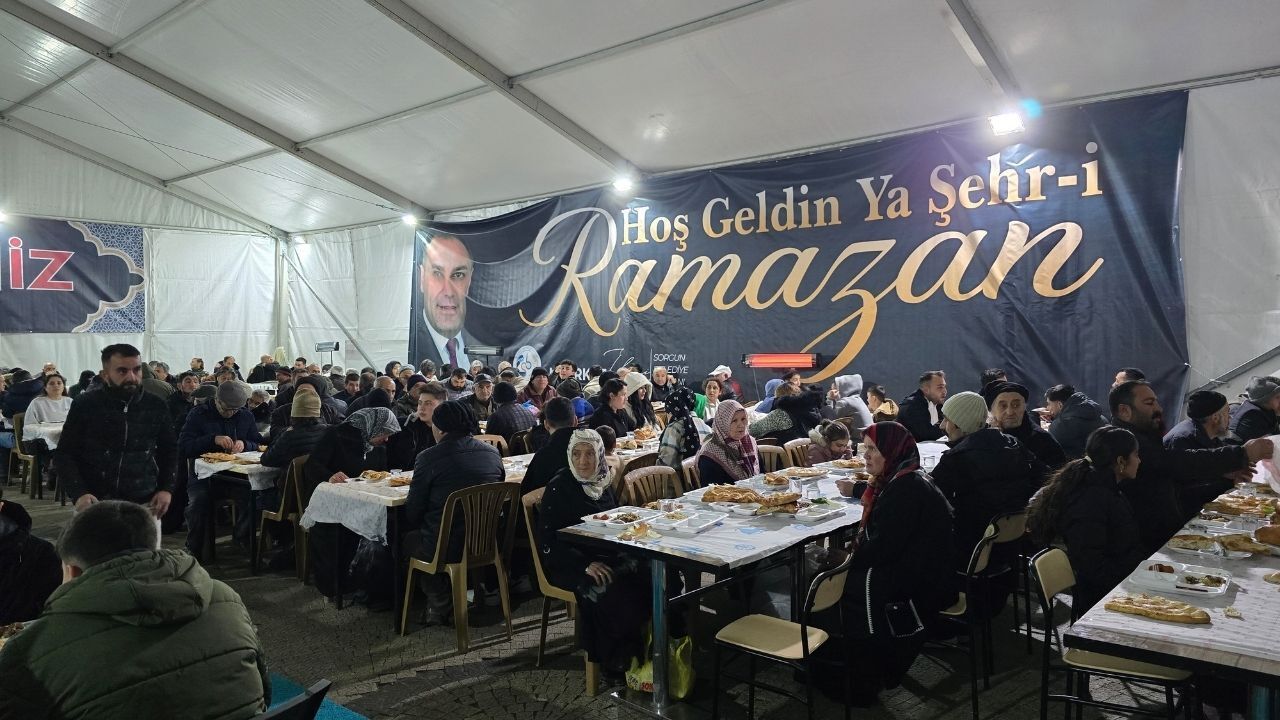 Sorgun Belediyesinden her gün 450 kişilik iftar menüsü