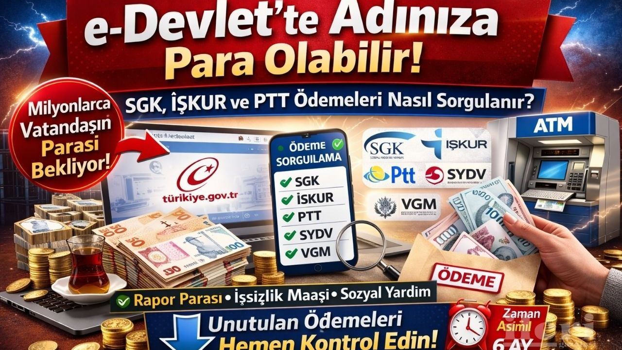 e-Devlet’te adınıza para olabilir: SGK, İŞKUR ve PTT ödemeleri nasıl sorgulanır?