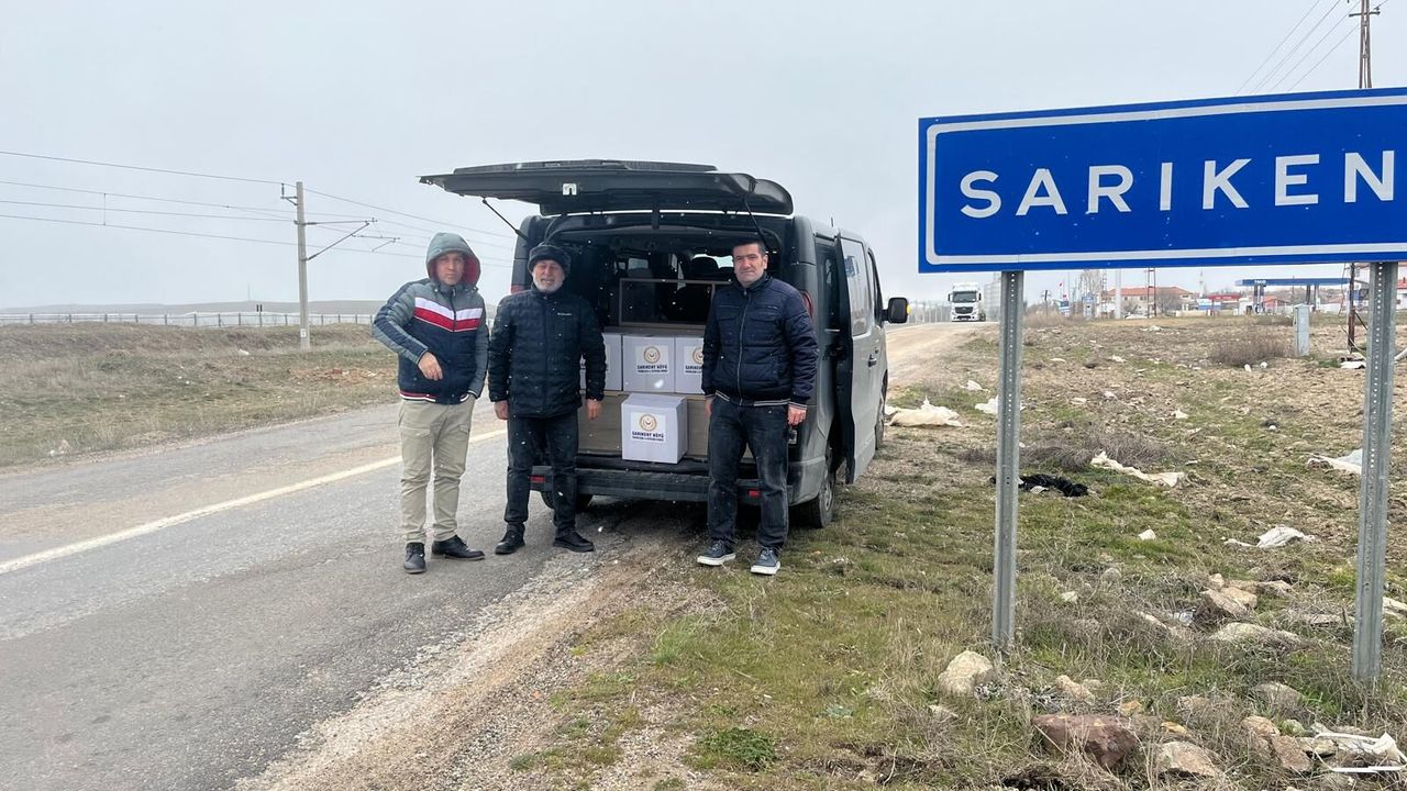 Sarıkent Köyü Derneği ihtiyaç sahiplerinin kapısını çaldı