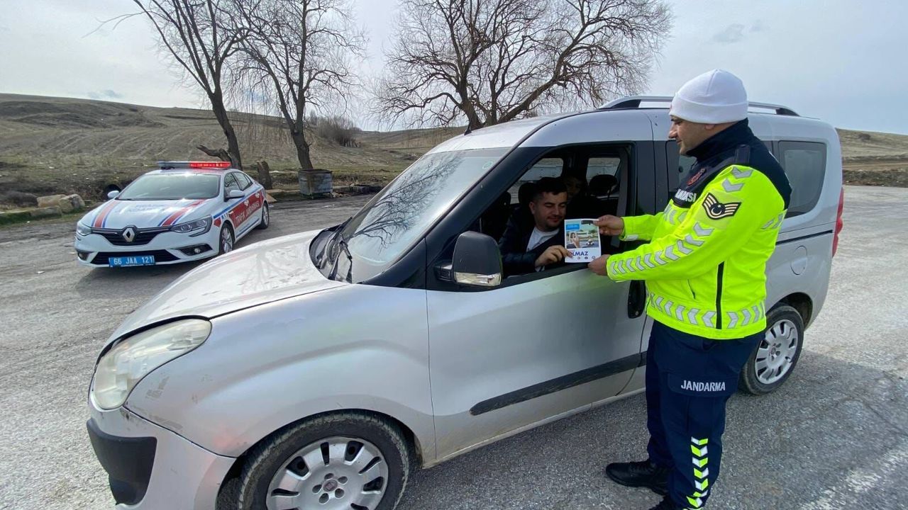 Yozgat İl Jandarma Komutanlığından trafik güvenliği denetimi