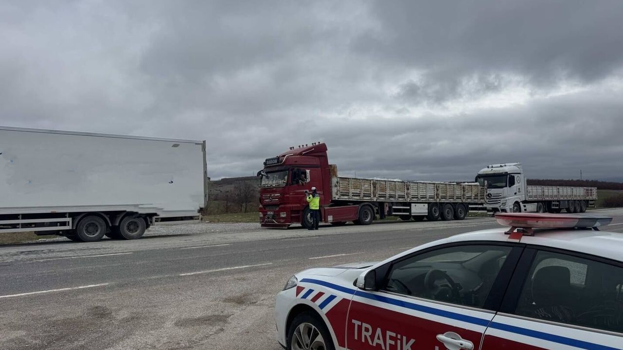 Yozgat’ta aşırı tonajlı araçlara denetim