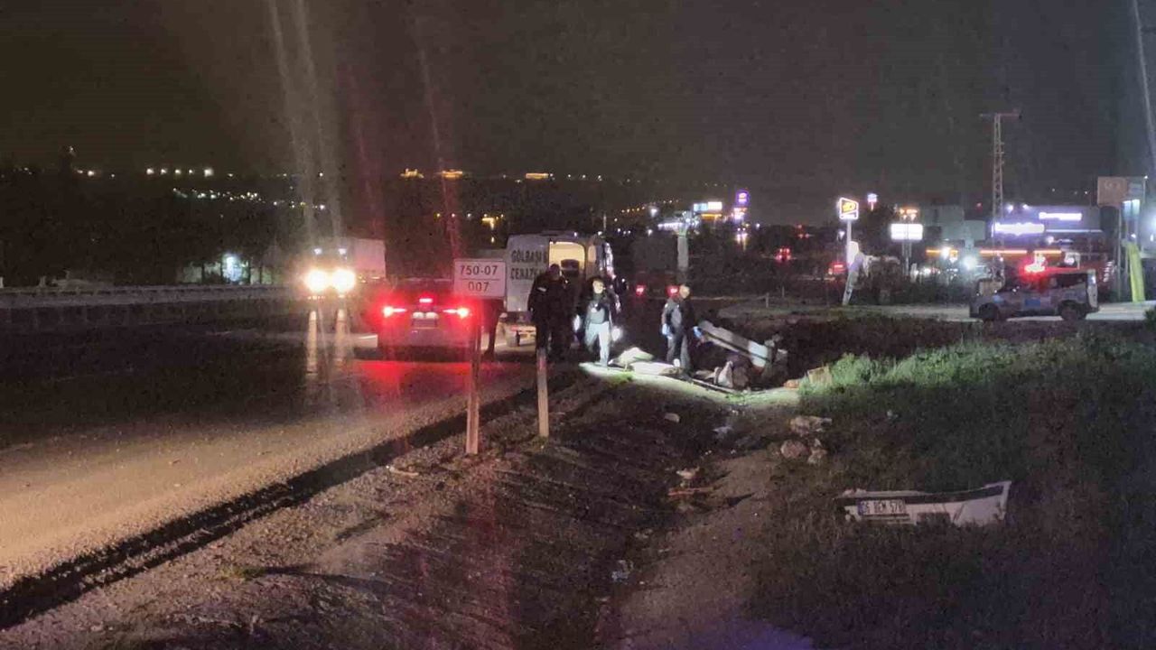 Kontrolü kaybeden araç takla attı: 1 ölü, 2 yaralı