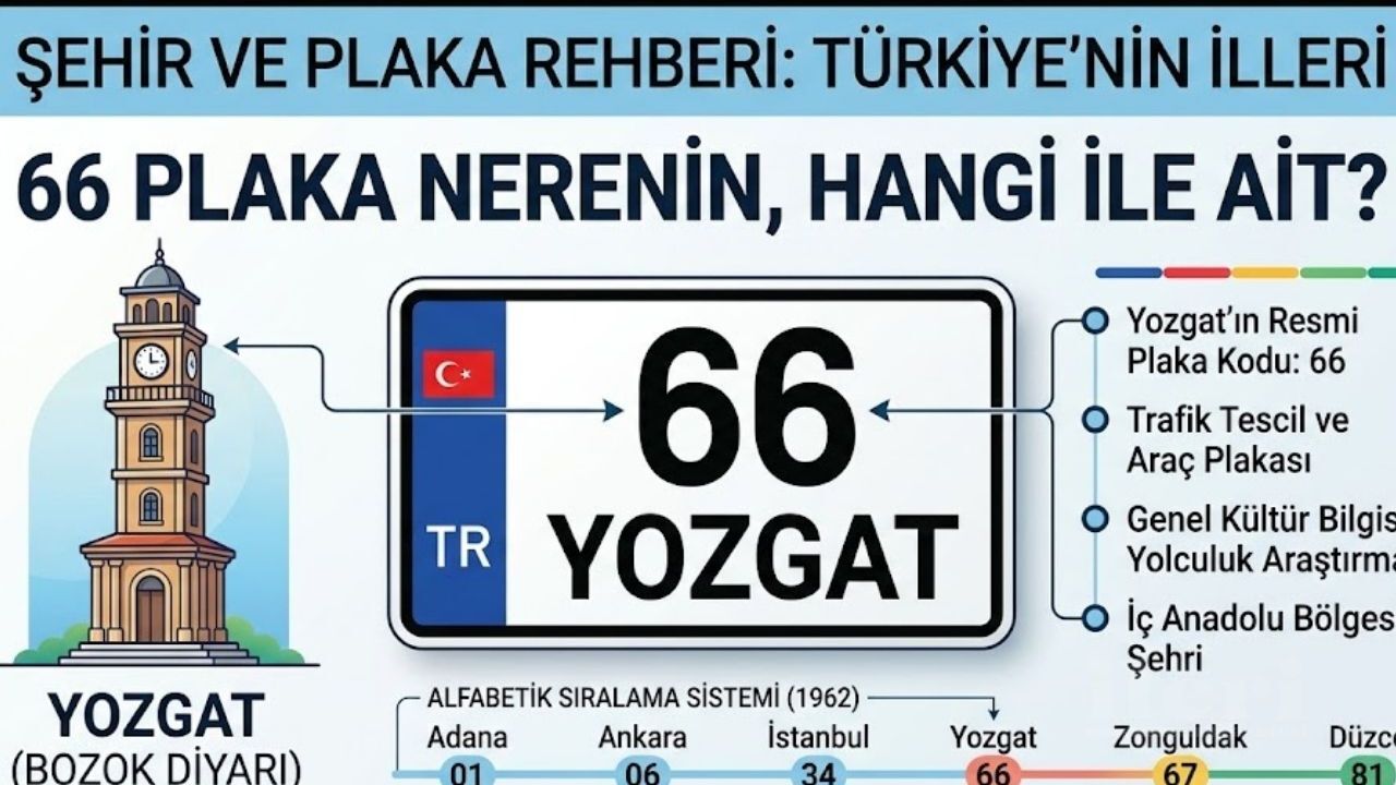 Yozgat'ın plaka kodu kaçtır? 66 plaka nerenin, hangi ile ait?