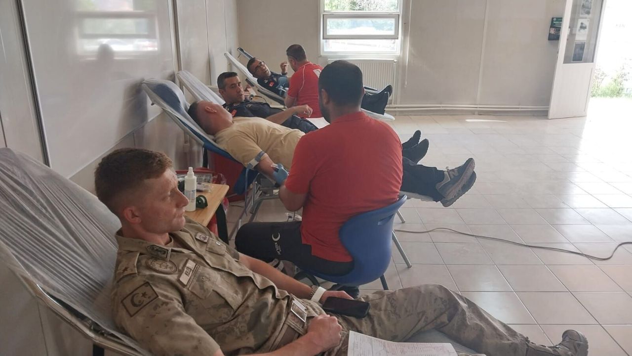 Yozgat'ta jandarma’dan kan bağışı desteği