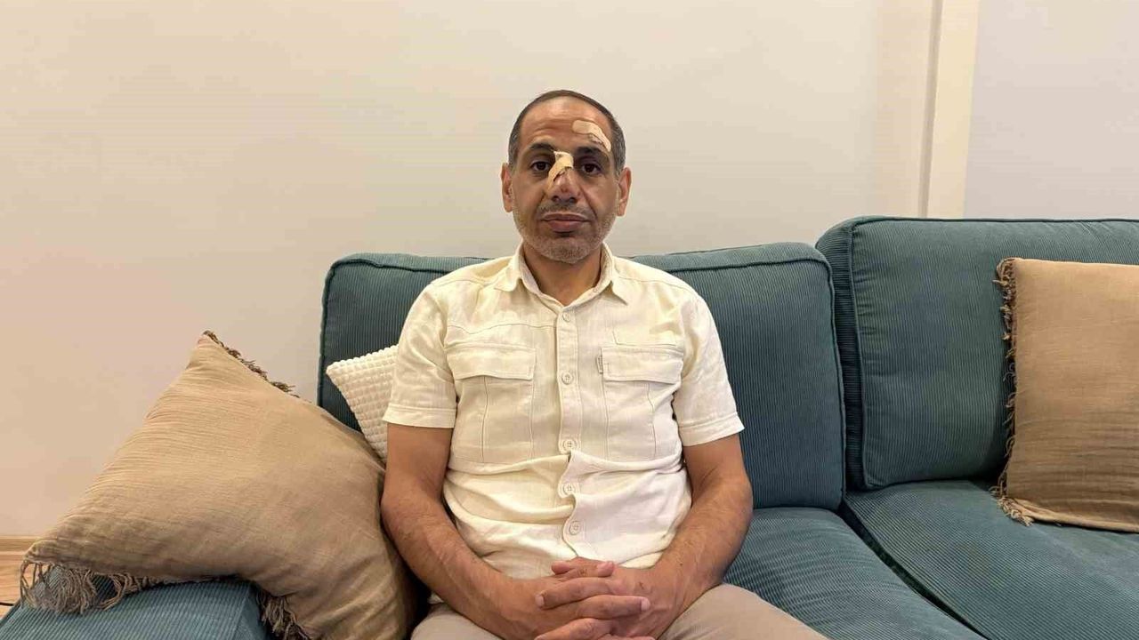 Park halindeki araca çarptı sürücüyü darp etti