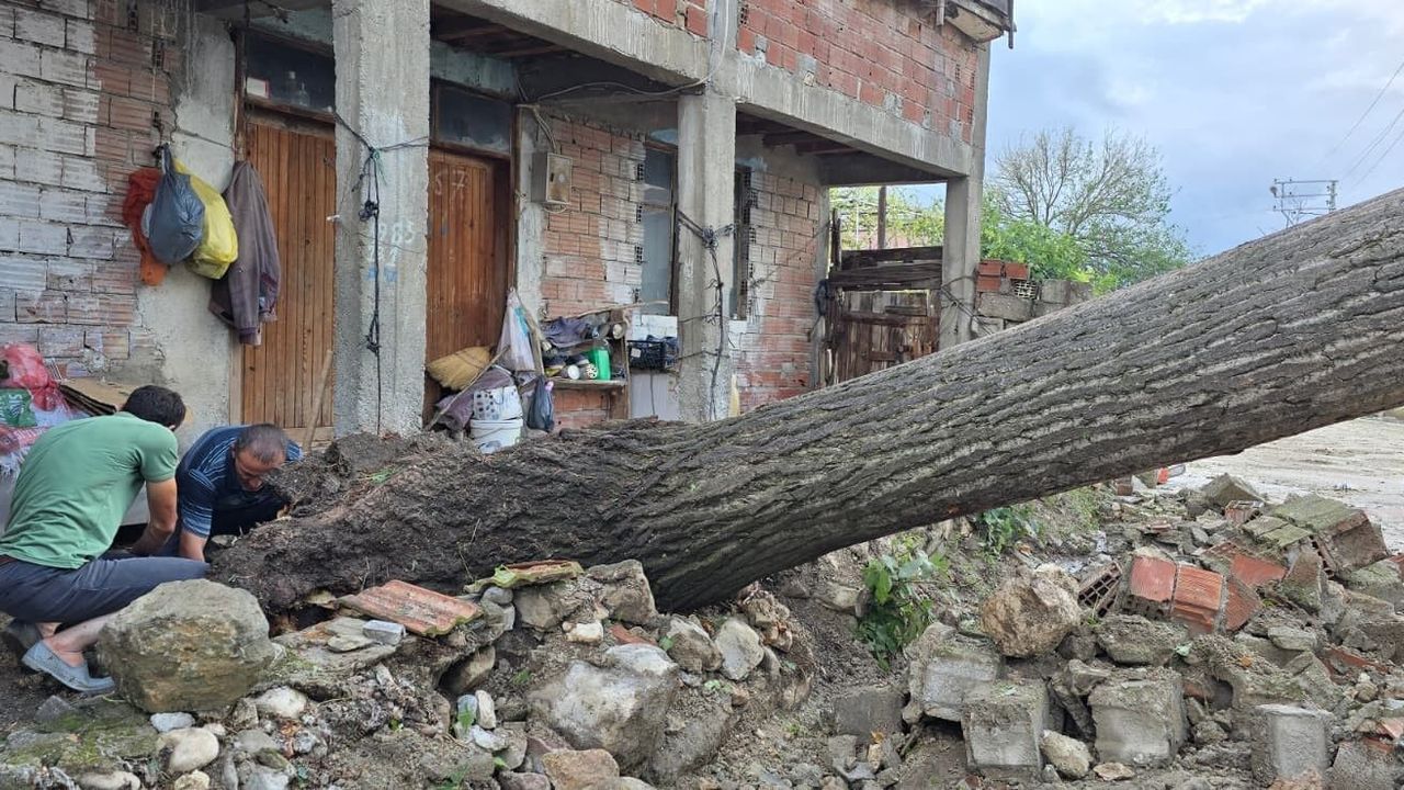 Sağanak ve dolu etkili oldu: Tarım alanları ve binalar zarar gördü