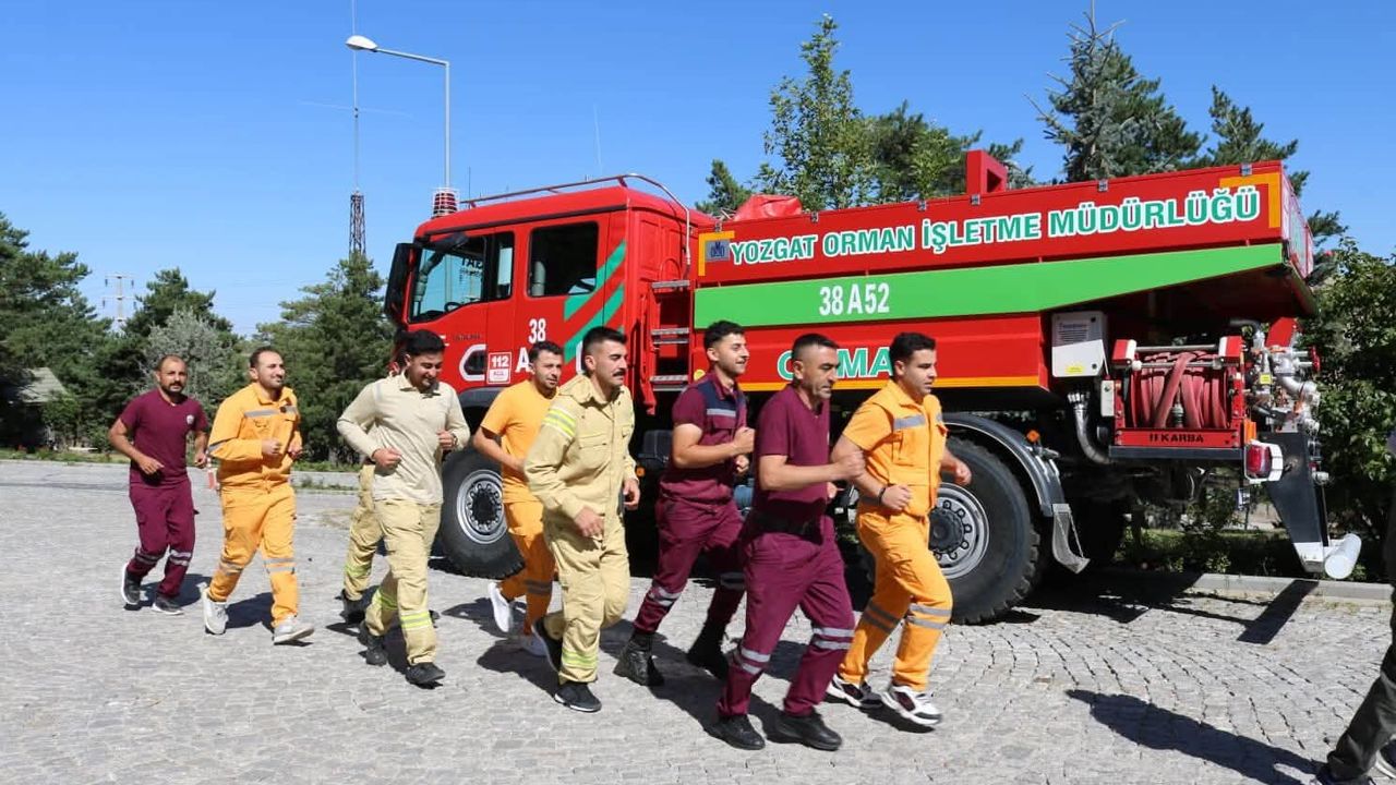 Yozgat'ta yangınla mücadele ekiplerine dayanıklılık eğitimi
