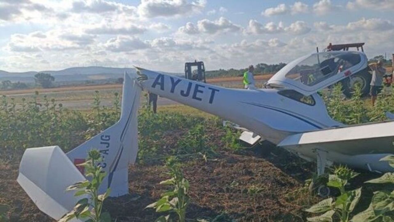 Eğitim uçağı kaza kırıma uğradı: Pilotaj öğrencisi yaralandı
