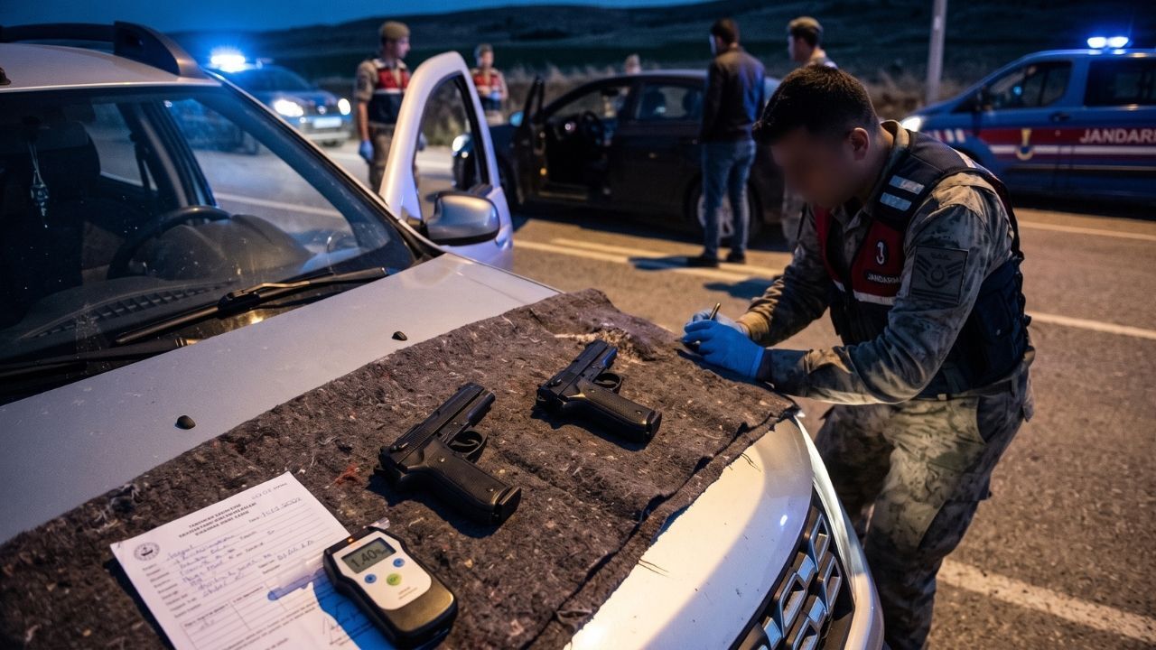 Yozgat’ta trafik kontrolünde yakalandı: Hem alkollü hem silahlı çıktı!