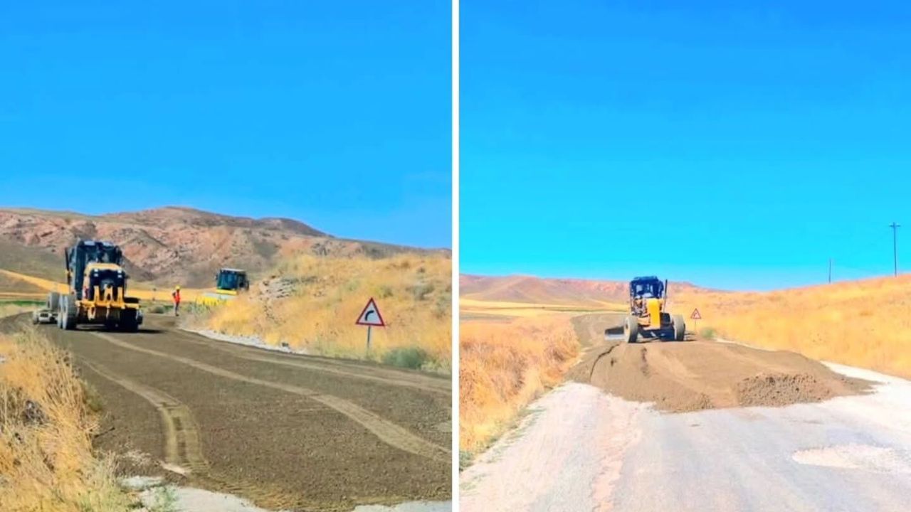 Yenifakılı’da Yiğitler köyünün yolu yenileniyor