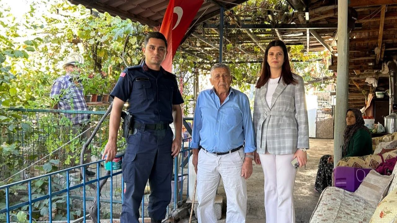 Aydıncık Kaymakamı Büyükuçar’dan Kıbrıs Gazisi Aykan’a ziyaret