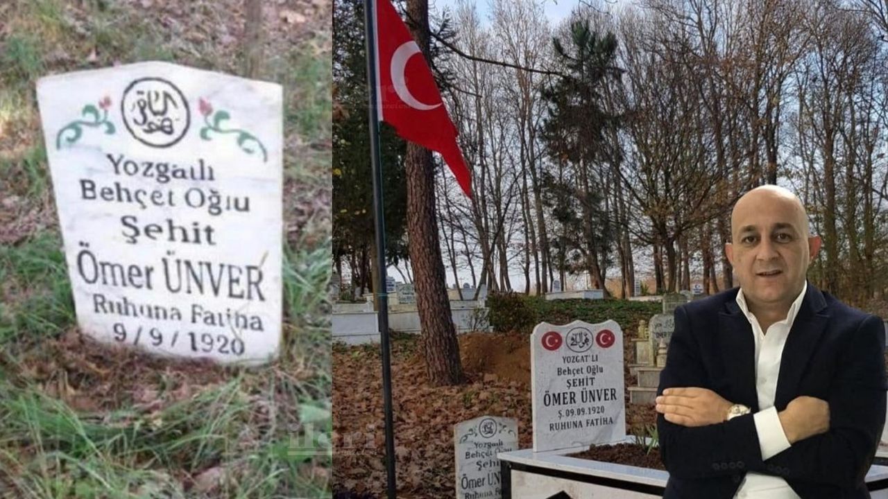 Yozgatlı iş insanından 106 yıllık şehit mezarına vefa