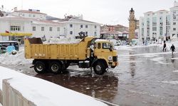 Yozgat Belediyesi kar temizleme çalışması
