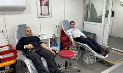 Emniyet Müdürü ile Kaymakamdan anlamlı kan bağışı