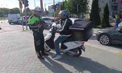 Yaya bölgelerinde motosiklet ve motorlu bisiklet kullanan 47 sürücüye ceza kesildi
