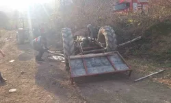 Korkutan kaza... Traktör devrildi: sürücü yaralandı!