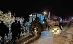 Traktör uçuruma yuvarlandı! Feci kazada sürücü hayatını kaybetti