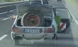 Bagaj ve kapısı açık sürücünün ehliyetine el konuldu