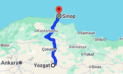 Yozgat-Sinop arası kaç saat, kaç kilometre?