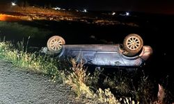 Kontrolden çıkan otomobil takla attı: 1 kişi yaralandı