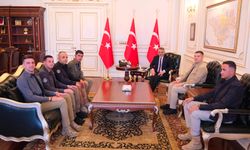 Vali Özkan, Jandarma personelini makamında kabul etti