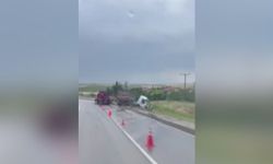 Tır kazasında 1 kişi yaralandı
