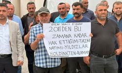 Yozgat'ta maden işçileri işvereni protesto etti