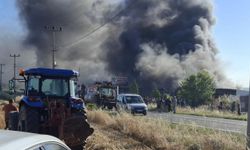 İş yerindeki yangın paniğe neden oldu