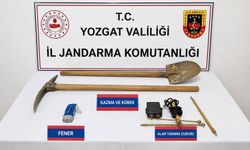 Yozgat'ta mezarlıkta kaçak kazıya operasyon