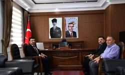Kaymakamlar arasında hayırlı olsun ziyareti