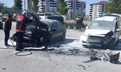 Yozgat’ta kaza sonrası araçta yangın çıktı!