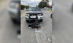 Pikap ile motosiklet çarpıştı: 1 yaralı