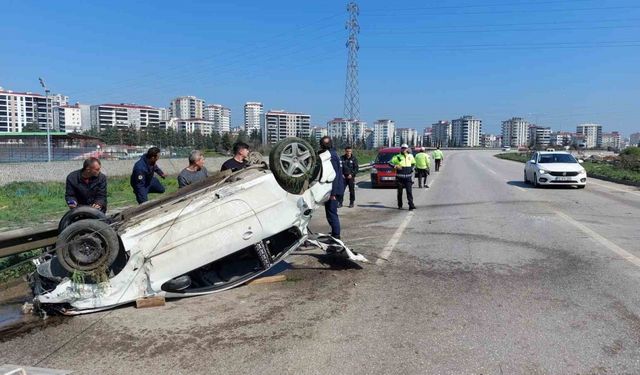 Otomobil takla attı: 1 yaralı