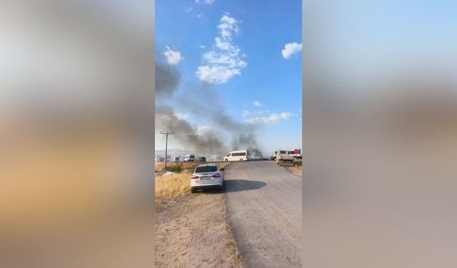 Arazi yangını paniğe sebep oldu