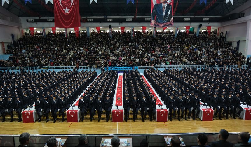 Yozgat'ta mezuniyet heyecanı! Polisliğe ilk adım