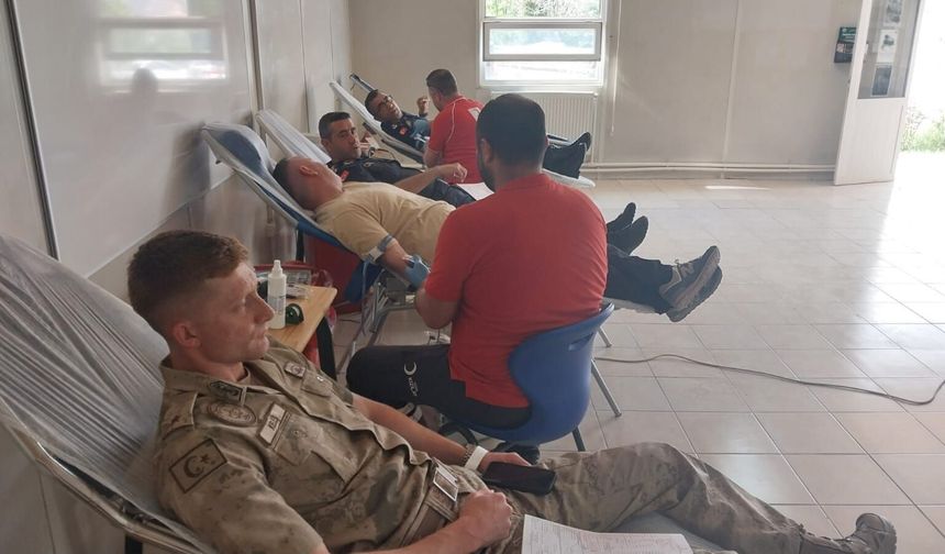 Yozgat'ta jandarma’dan kan bağışı desteği
