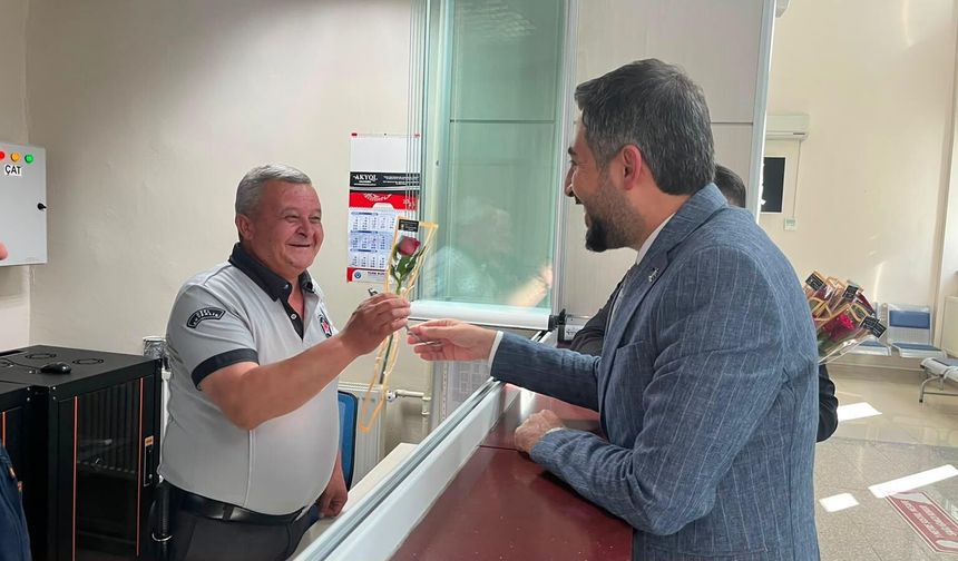 Başkan Şimşek’ten özel güvenlik personeline anlamlı ziyaret
