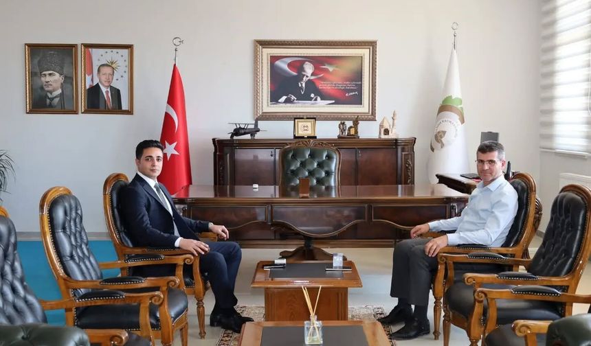 Çandır Kaymakamı Onur Çelik, Belediye Başkanı Ertan Eroğlu’nu kabul etti