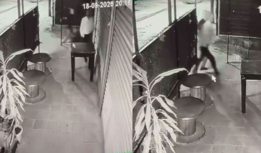 Binanın çökme anları kamerada: 2 kişi son anda kurtuldu