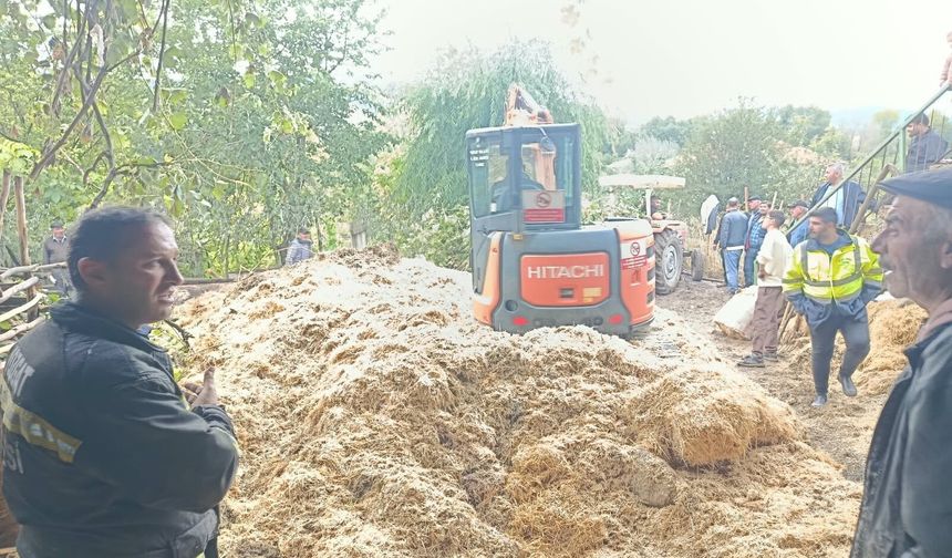 Yozgat’ta yangın: 1000 balya saman ve 2 ton kömür yandı
