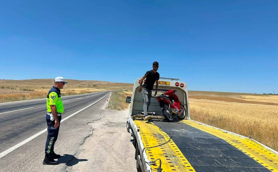Yozgat'ta sürücü trafikten men edildi